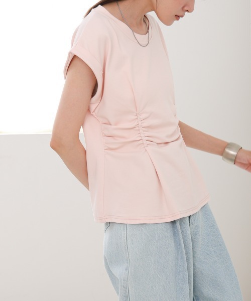 Bab(バブ)の「フロントギャザートップス(Tシャツ/カットソー・レディース・ピンク/ブラック/オフホワイト/グレー・M)」の22枚目の写真