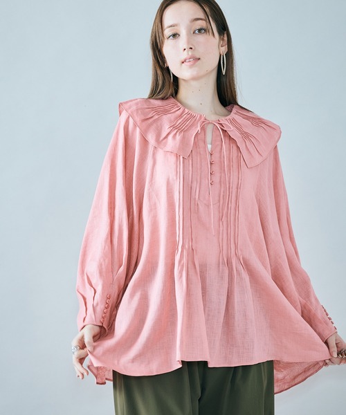 セール】オーバーピンタックブラウス（シャツ/ブラウス）｜Audie a
