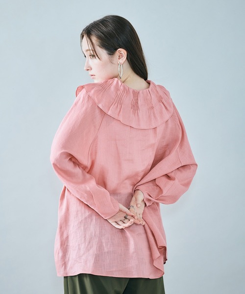 セール】オーバーピンタックブラウス（シャツ/ブラウス）｜Audie a