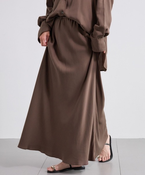 BARNYARDSTORM(バンヤードストーム)の「BARNYARDSTORM / フィブリルスカート<セットアップ対応>(スカート・レディース・カーキ/ブラウン・S/M)」の3枚目の写真