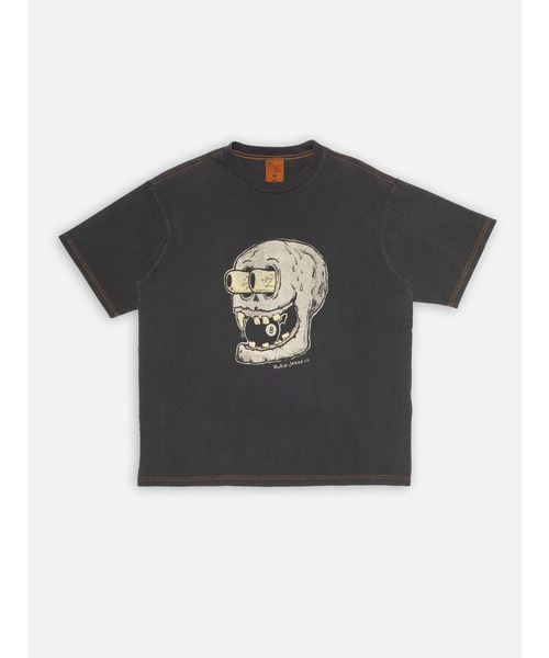 Nudie Jeans(ヌーディージーンズ)の「Nudie Jeans/ヌーディージーンズ Koffe 8 Ball T-Shirt/ プリントTシャツ / Antracite(Tシャツ/カットソー・メンズ・ブラック系その他・L/S/XL/M)」の1枚目の写真