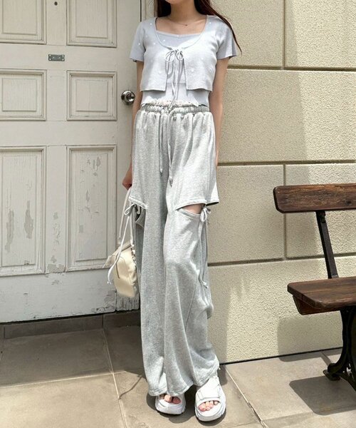 OLIVE des OLIVE（オリーブデオリーブ）の「ドットボレロアンサンブル（カーディガン/ボレロ・レディース・ブラック/サックスブルー/オフホワイト・FREE）」の20枚目の写真