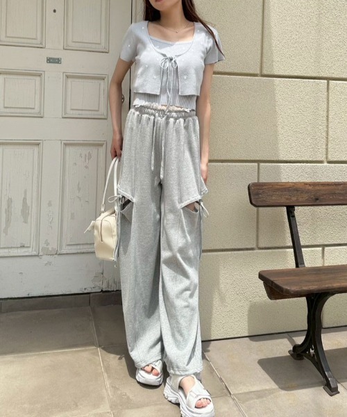 OLIVE des OLIVE（オリーブデオリーブ）の「ドットボレロアンサンブル（カーディガン/ボレロ・レディース・ブラック/サックスブルー/オフホワイト・FREE）」の15枚目の写真