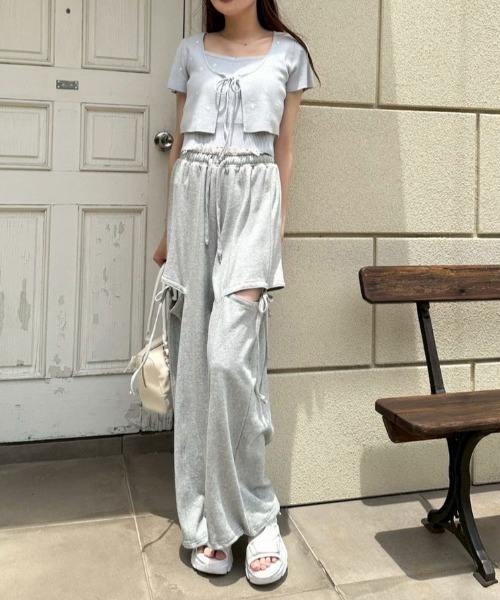 OLIVE des OLIVE（オリーブデオリーブ）の「ドットボレロアンサンブル（カーディガン/ボレロ・レディース・ブラック/サックスブルー/オフホワイト・FREE）」の16枚目の写真