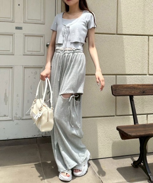 OLIVE des OLIVE（オリーブデオリーブ）の「ドットボレロアンサンブル（カーディガン/ボレロ・レディース・ブラック/サックスブルー/オフホワイト・FREE）」の17枚目の写真