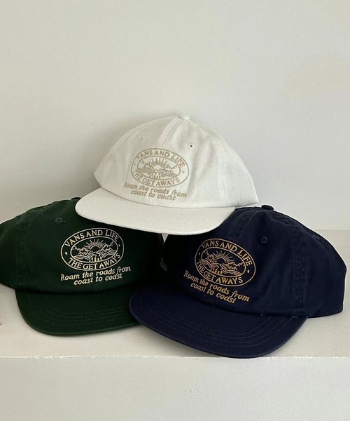 MEMECLE（メメクル）の「【 MEMECLE / メメクル 】ヴィンテージ ロゴ キャップ（キャップ・レディース・ネイビー/グリーン/アイボリー/ブラック・FREE）」の6枚目の写真