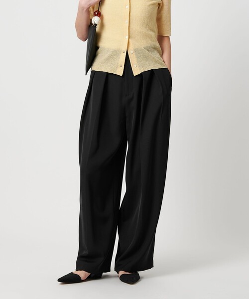 BEAUTY&YOUTH UNITED ARROWS（ビューティーアンドユースユナイテッドアローズ）の「タックワイドパンツ（スラックス・レディース・ブラック/ネイビー/コバルトブルー・S/XS/M）」の9枚目の写真