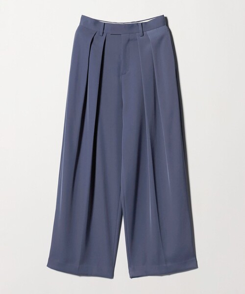 【極美品】ロクビューティアンドユース サスペンダータックワイドパンツ グリーン BEAUTY&YOUTH UNITED ARROWS（ビューティーアンドユース