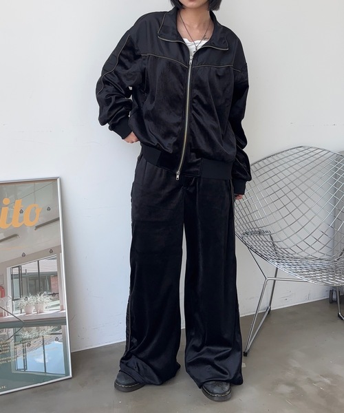 MandO(Auntie Rosa)(エムオー)の「ベロアナイロントラックパンツ/セットアップ着用可能(その他パンツ・メンズ・ブラック/ネイビー・LARGE/MEDIUM/SMALL)」の9枚目の写真