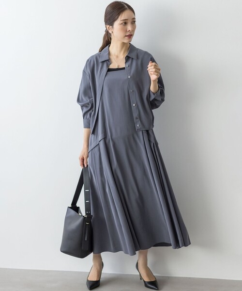 組曲（クミキョク）の「バウンディングシャーティングカシュクール ブラウス（シャツ/ブラウス・レディース・グレー系/ブラック系/アイボリー系・3/2）」の12枚目の写真