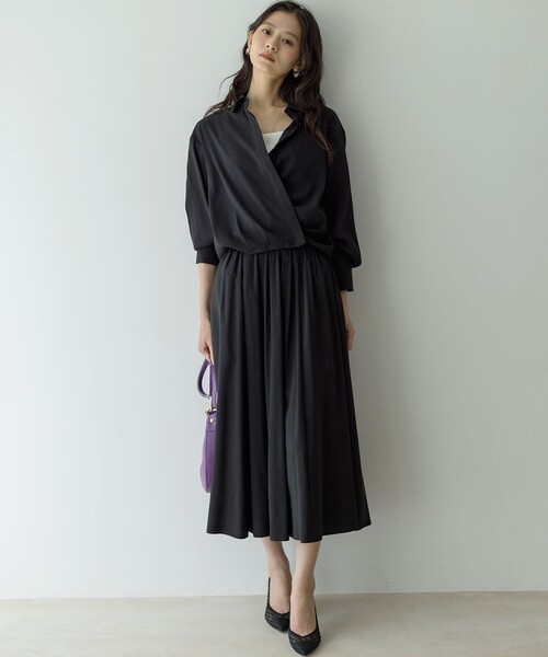 組曲（クミキョク）の「バウンディングシャーティングカシュクール ブラウス（シャツ/ブラウス・レディース・グレー系/ブラック系/アイボリー系・3/2）」の18枚目の写真