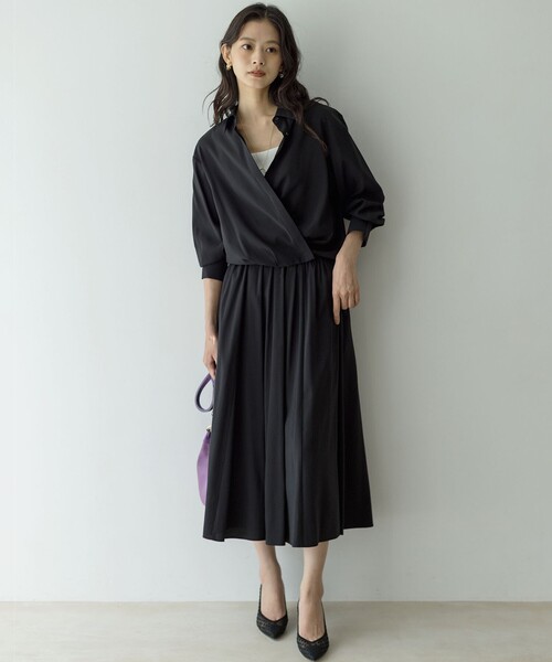 組曲（クミキョク）の「バウンディングシャーティングカシュクール ブラウス（シャツ/ブラウス・レディース・グレー系/ブラック系/アイボリー系・3/2）」の19枚目の写真