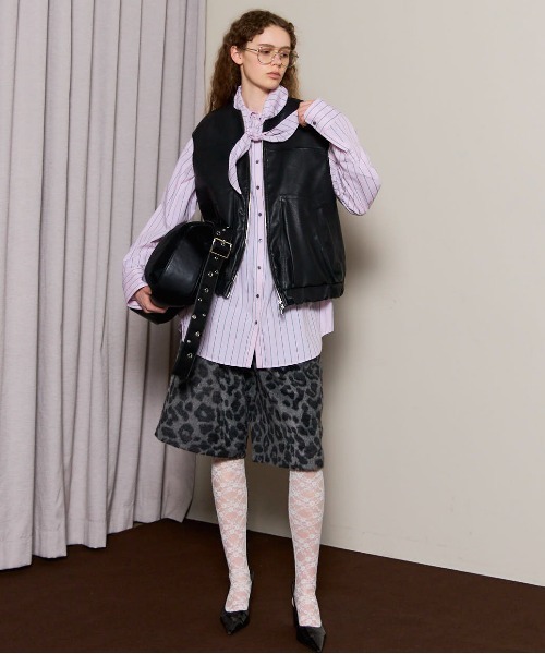 Oversized Shirt With Babushka/バブーシュカ付きオーバーサイズシャツ