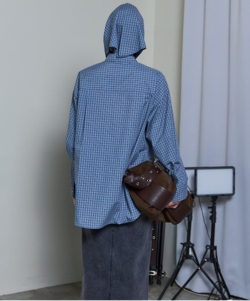 Oversized Shirt With Babushka/バブーシュカ付きオーバーサイズシャツ