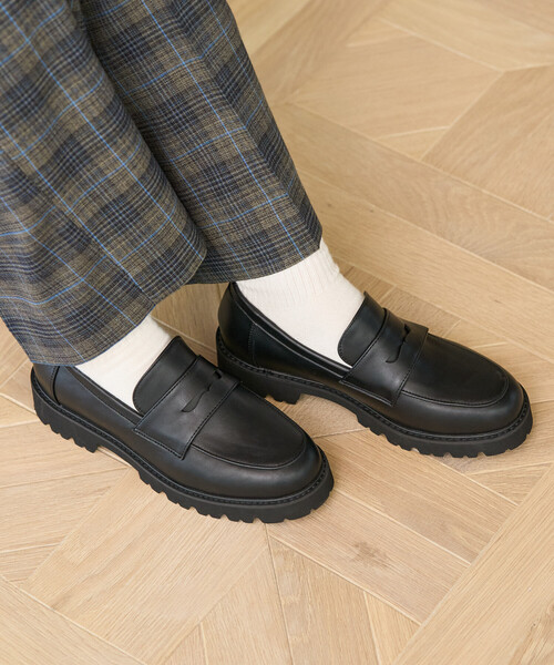 FREAK'S STORE（フリークスストア）の「晴雨兼用 チャンキーローファー/厚底ローファー/エナメルローファー（ローファー・レディース・その他2/チャコール/その他/ブラック・39/38/37/36/35）」の9枚目の写真