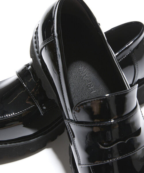 FREAK'S STORE（フリークスストア）の「晴雨兼用 チャンキーローファー/厚底ローファー/エナメルローファー（ローファー・レディース・その他2/チャコール/その他/ブラック・39/38/37/36/35）」の17枚目の写真
