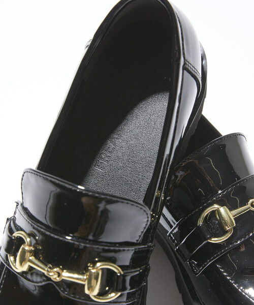 FREAK'S STORE（フリークスストア）の「晴雨兼用 チャンキーローファー/厚底ローファー/エナメルローファー（ローファー・レディース・その他2/チャコール/その他/ブラック・39/38/37/36/35）」の22枚目の写真