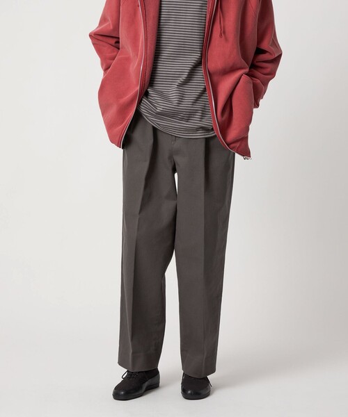 Steven Alan＞ ドリル インツープリーツ ドレス トラウザーズ
