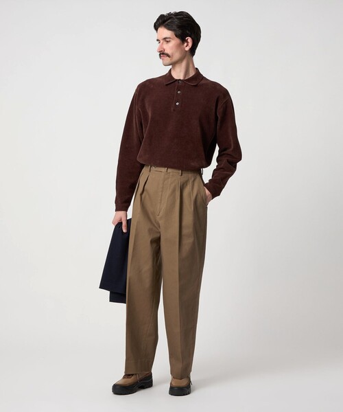 Steven Alan＞ ドリル インツープリーツ ドレス トラウザーズ