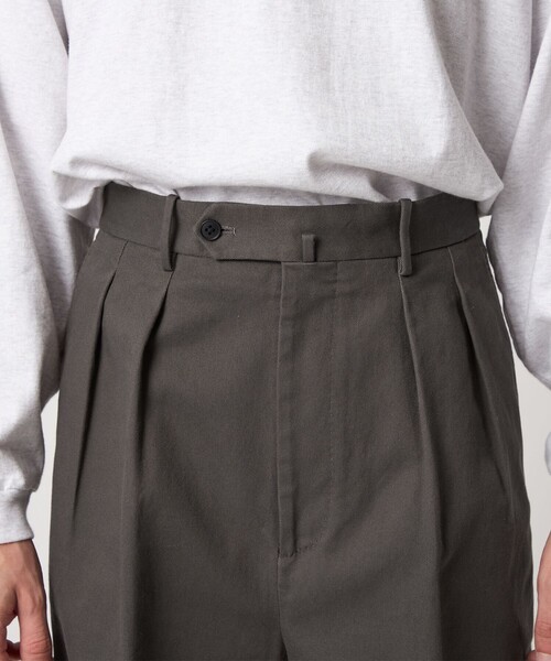 Steven Alan（スティーブンアラン）の「＜Steven Alan＞ ドリル インツープリーツ ドレス トラウザーズ（スラックス・メンズ・ダークグレー/モカ/ブラック・S/M/L/XL）」の15枚目の写真