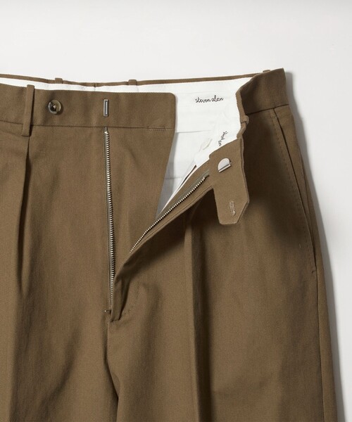 高級感★美品★スティーブンアラン　ドレススラックス　パンツ　1.9万　M　茶 Steven Alan＞ ウール オックスフォード イン ツープリーツ
