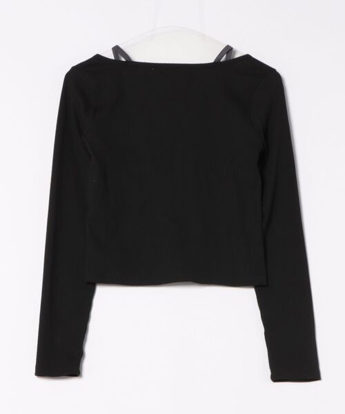GORGE(ゴージ)の「《フェイクレイヤード×レースアップ》レディース カットソー トップス 長袖 春秋(Tシャツ/カットソー・レディース・ブラック/チャコール/ブラウン/アイボリー・F)」の12枚目の写真