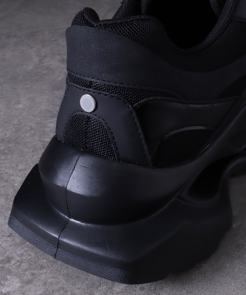welise（ウェライズ）の「welise × 犬飼京 -ephemeral- EXボリュームハイソール+8cm ミックスマテリアル スニーカー（スニーカー・メンズ・ブラック・26.0cm/25.0cm/24.0cm/28.0cm/27.0cm）」の8枚目の写真