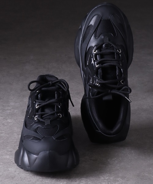 welise（ウェライズ）の「welise × 犬飼京 -ephemeral- EXボリュームハイソール+8cm ミックスマテリアル スニーカー（スニーカー・メンズ・ブラック・26.0cm/25.0cm/24.0cm/28.0cm/27.0cm）」の13枚目の写真