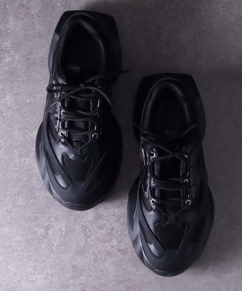 welise（ウェライズ）の「welise × 犬飼京 -ephemeral- EXボリュームハイソール+8cm ミックスマテリアル スニーカー（スニーカー・メンズ・ブラック・26.0cm/25.0cm/24.0cm/28.0cm/27.0cm）」の12枚目の写真