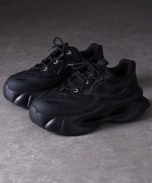 welise（ウェライズ）の「welise × 犬飼京 -ephemeral- EXボリュームハイソール+8cm ミックスマテリアル スニーカー（スニーカー・メンズ・ブラック・26.0cm/25.0cm/24.0cm/28.0cm/27.0cm）」の21枚目の写真