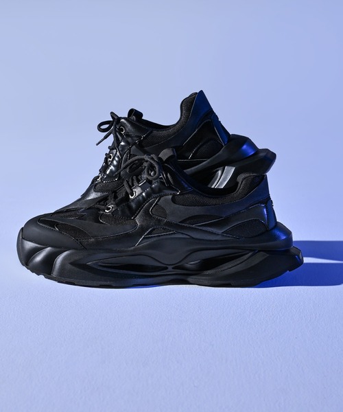 welise（ウェライズ）の「welise × 犬飼京 -ephemeral- EXボリュームハイソール+8cm ミックスマテリアル スニーカー（スニーカー・メンズ・ブラック・26.0cm/25.0cm/24.0cm/28.0cm/27.0cm）」の16枚目の写真