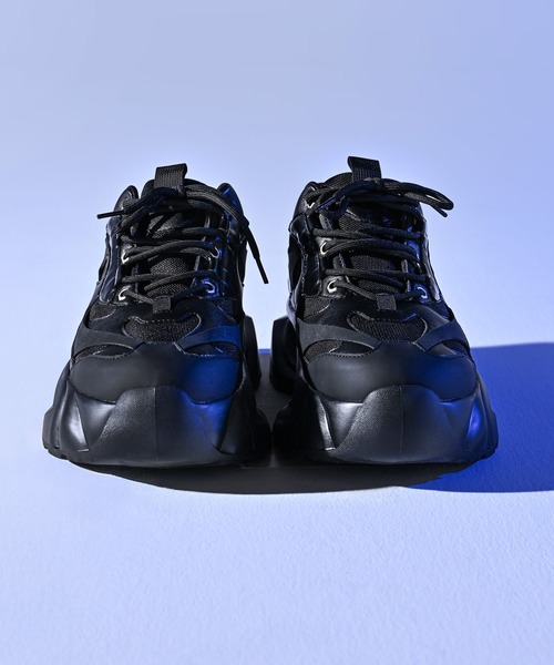 welise（ウェライズ）の「welise × 犬飼京 -ephemeral- EXボリュームハイソール+8cm ミックスマテリアル スニーカー（スニーカー・メンズ・ブラック・26.0cm/25.0cm/24.0cm/28.0cm/27.0cm）」の15枚目の写真