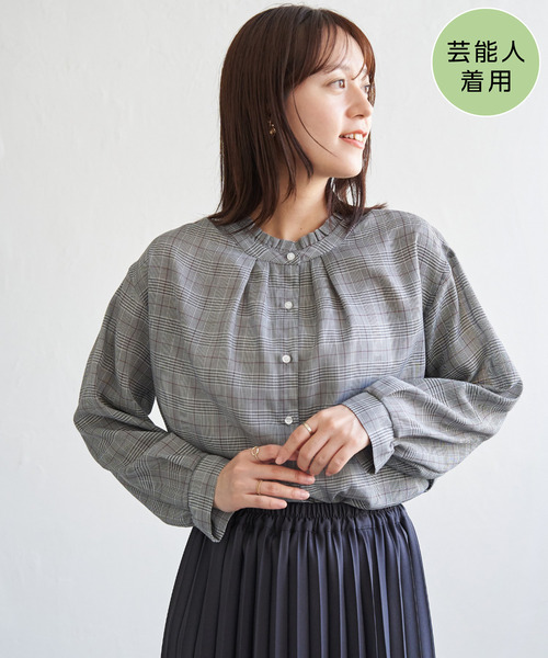 ikka（イッカ）の「襟フリル2WAYブラウス（シャツ/ブラウス・レディース・ワイン/オフホワイト/チャコールグレー/ダークグリーン/その他1・M/L/S）」の5枚目の写真