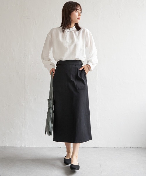 ikka（イッカ）の「襟フリル2WAYブラウス（シャツ/ブラウス・レディース・ワイン/オフホワイト/チャコールグレー/ダークグリーン/その他1・M/L/S）」の14枚目の写真