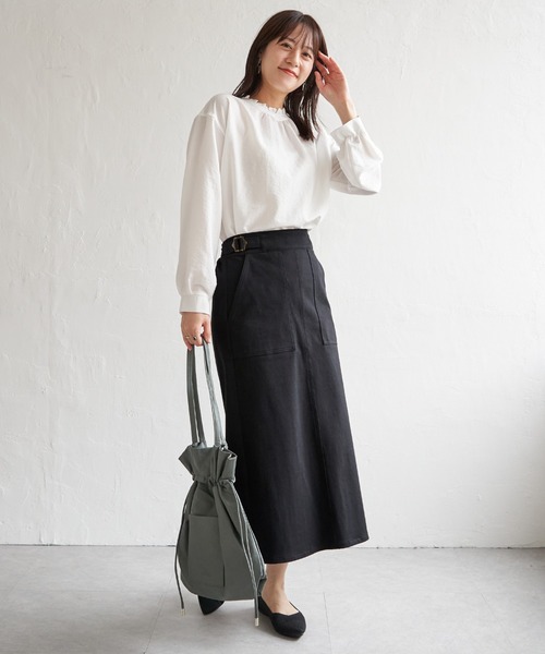 ikka（イッカ）の「襟フリル2WAYブラウス（シャツ/ブラウス・レディース・ワイン/オフホワイト/チャコールグレー/ダークグリーン/その他1・M/L/S）」の15枚目の写真