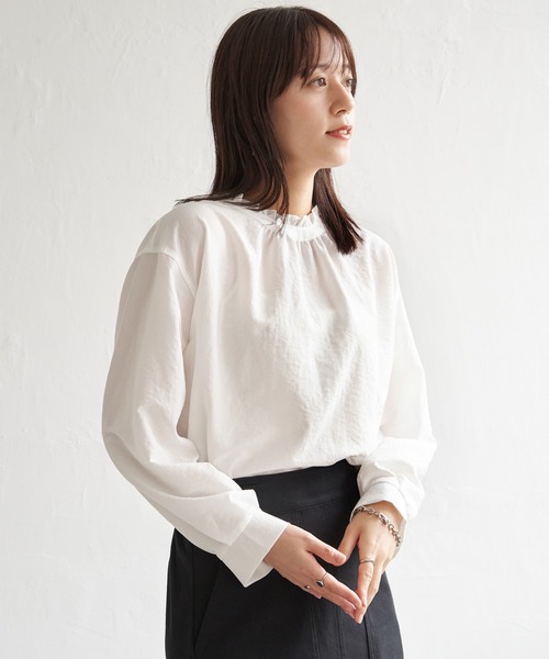 ikka（イッカ）の「襟フリル2WAYブラウス（シャツ/ブラウス・レディース・ワイン/オフホワイト/チャコールグレー/ダークグリーン/その他1・M/L/S）」の17枚目の写真