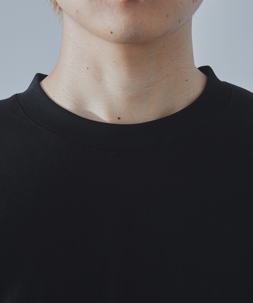 SLICK（スリック）の「【SLICK/スリック】30/2 Compact Yarn Drawstring T-Shirt/コンパクトヤーンドローストリングTシャツ/オーバーサイズ シルエット（Tシャツ/カットソー・メンズ・グレイッシュベージュ/ブラック/ブラウン/ホワイト/ダークブラウン/ラベンダー・1/3/2）」の8枚目の写真