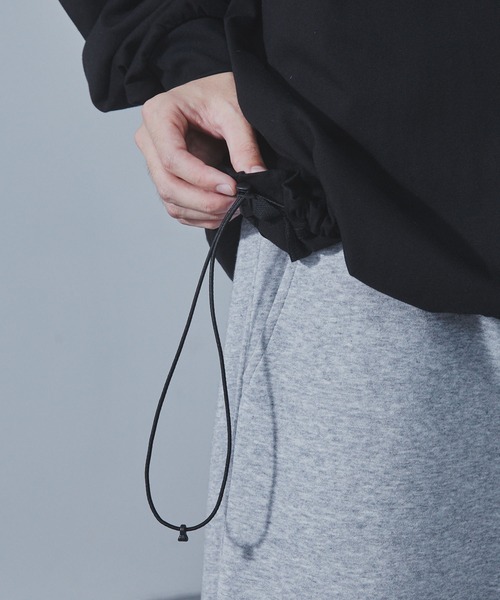 SLICK（スリック）の「【SLICK/スリック】30/2 Compact Yarn Drawstring T-Shirt/コンパクトヤーンドローストリングTシャツ/オーバーサイズ シルエット（Tシャツ/カットソー・メンズ・グレイッシュベージュ/ブラック/ブラウン/ホワイト/ダークブラウン/ラベンダー・1/3/2）」の12枚目の写真