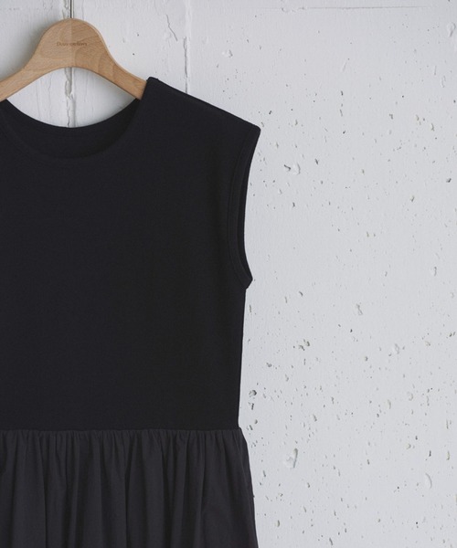 Doux archives（ドゥアルシーヴ）の「リブタフタコンビワンピース（ワンピース・レディース・ブラック/モカ/ブラウン・38）」の12枚目の写真