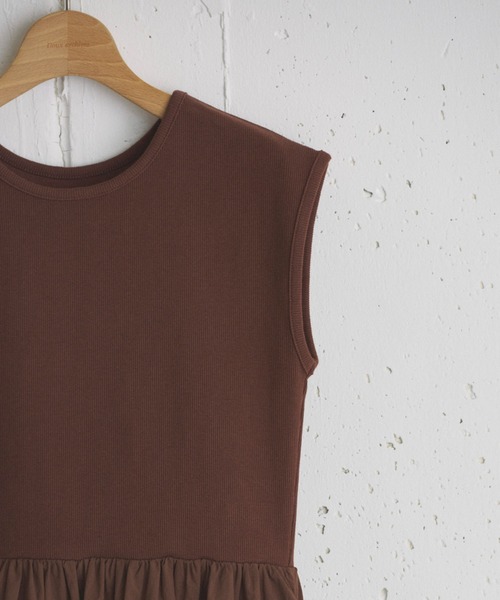 Doux archives（ドゥアルシーヴ）の「リブタフタコンビワンピース（ワンピース・レディース・ブラック/モカ/ブラウン・38）」の18枚目の写真