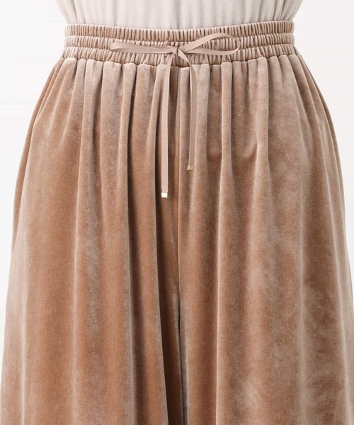 MK MICHEL KLEIN（エムケーミッシェルクラン）の「スノーベロア ワイドパンツ/洗える（その他パンツ・レディース・ライトブラウン/ブラック・38）」の14枚目の写真