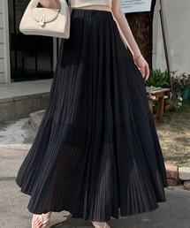 ハイウエストプリーツスカート