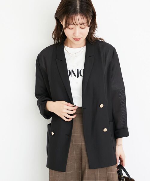 le.coeur blanc(ルクールブラン)の「パールロゴTシャツ(Tシャツ/カットソー・レディース・オフホワイト/グレイッシュベージュ・38)」の13枚目の写真