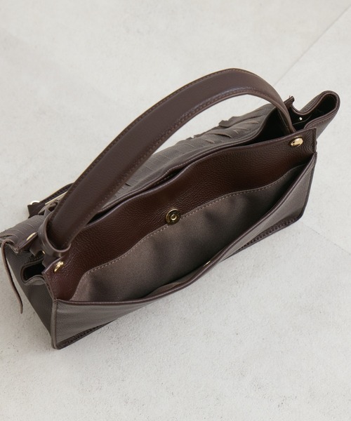 KATHARINE ROSS（キャサリンロス）の「【KATHARINE ROSS】story. フリンジハンドバッグ（ハンドバッグ・レディース・ブラック/ダークブラウン・MEDIUM）」の5枚目の写真