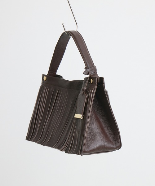 KATHARINE ROSS（キャサリンロス）の「【KATHARINE ROSS】story. フリンジハンドバッグ（ハンドバッグ・レディース・ブラック/ダークブラウン・MEDIUM）」の7枚目の写真