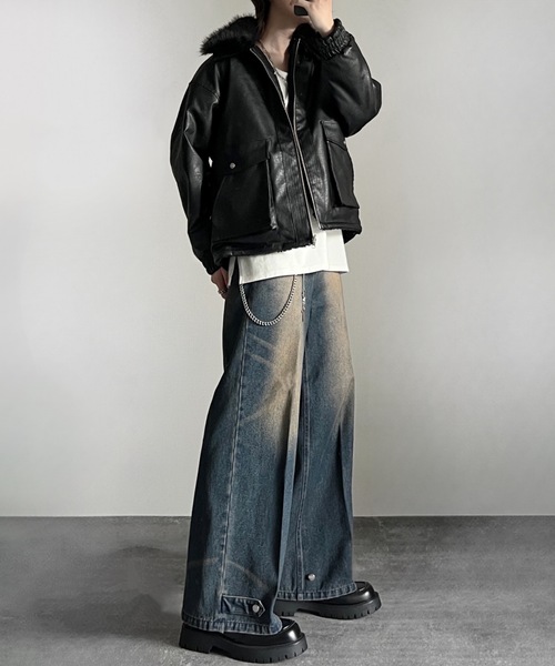 ADRER(アドラー)の「The B-3 Reversible Fur Blouson / ザB-3リバーシブルファーブルゾン(ブルゾン・メンズ・ブラック系2/ブラック系1・XS/S/M/L)」の6枚目の写真