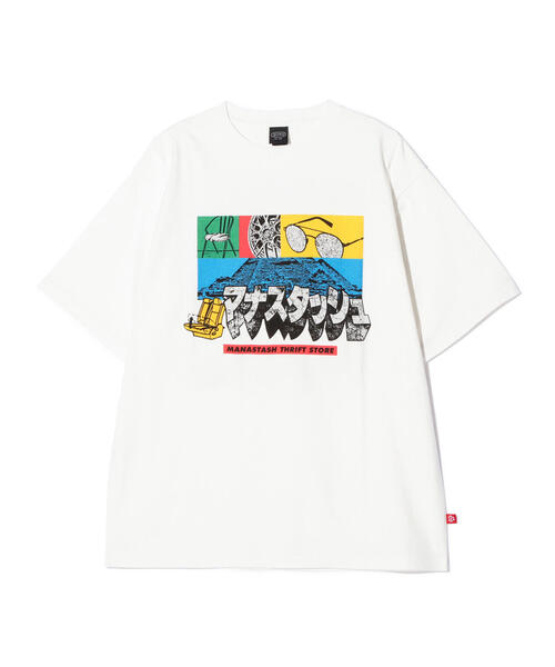 MANASTASH（マナスタッシュ）の「MANASTASH/マナスタッシュ  RE:CTN TEE COLOR BLOCKING（Tシャツ/カットソー・メンズ・ミント/ホワイト/ブラック・L/M/XL）」の2枚目の写真