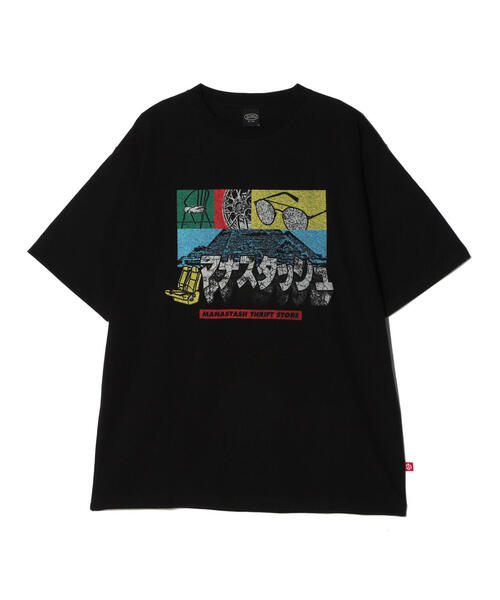 MANASTASH（マナスタッシュ）の「MANASTASH/マナスタッシュ  RE:CTN TEE COLOR BLOCKING（Tシャツ/カットソー・メンズ・ミント/ホワイト/ブラック・L/M/XL）」の3枚目の写真