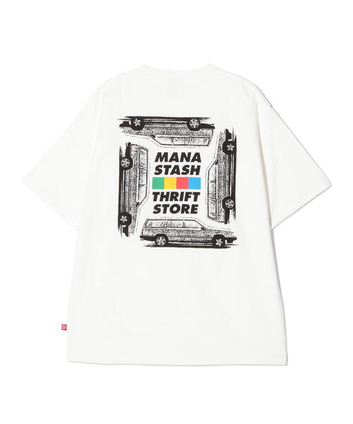 MANASTASH（マナスタッシュ）の「MANASTASH/マナスタッシュ  RE:CTN TEE COLOR BLOCKING（Tシャツ/カットソー・メンズ・ミント/ホワイト/ブラック・L/M/XL）」の4枚目の写真
