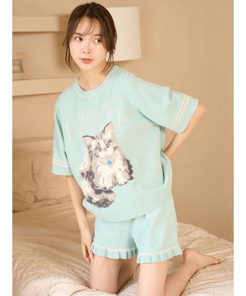 SNIDEL HOME（スナイデルホーム）の「ネコTシャツ（ルームウェア